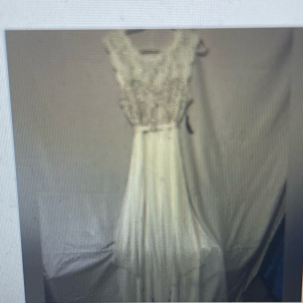 White Sleeveless V-Neck Rehearsal Dinner Dress